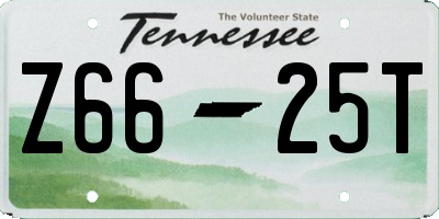 TN license plate Z6625T