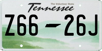 TN license plate Z6626J