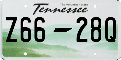 TN license plate Z6628Q
