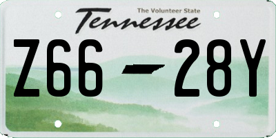 TN license plate Z6628Y