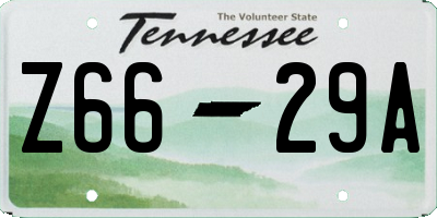 TN license plate Z6629A