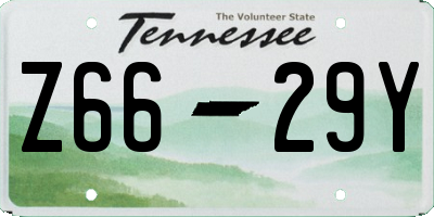 TN license plate Z6629Y