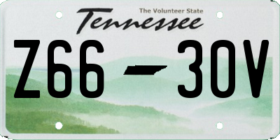 TN license plate Z6630V