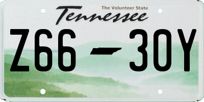 TN license plate Z6630Y