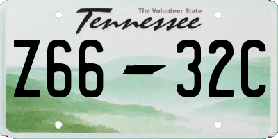 TN license plate Z6632C