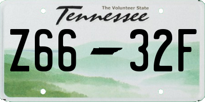 TN license plate Z6632F