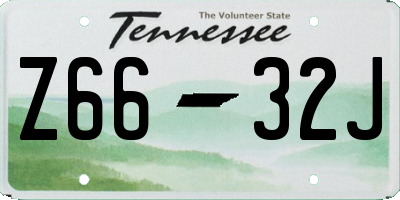 TN license plate Z6632J