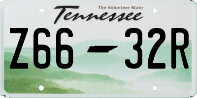 TN license plate Z6632R
