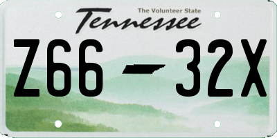 TN license plate Z6632X