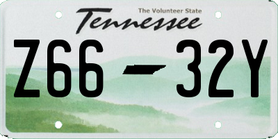 TN license plate Z6632Y