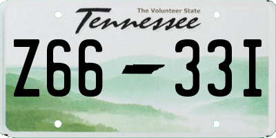 TN license plate Z6633I