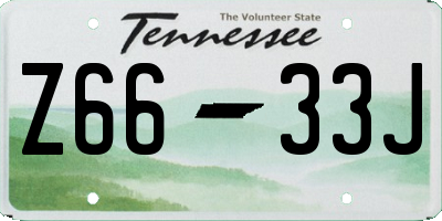 TN license plate Z6633J