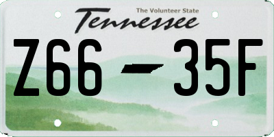 TN license plate Z6635F