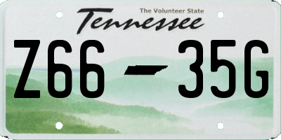 TN license plate Z6635G