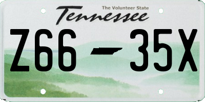 TN license plate Z6635X