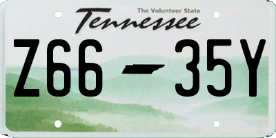 TN license plate Z6635Y