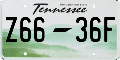 TN license plate Z6636F