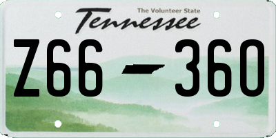 TN license plate Z6636O