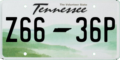 TN license plate Z6636P