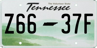TN license plate Z6637F