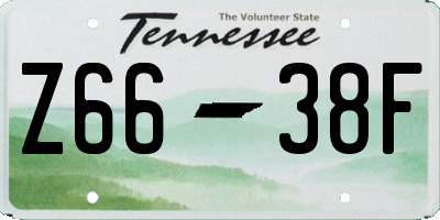 TN license plate Z6638F