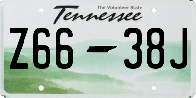 TN license plate Z6638J