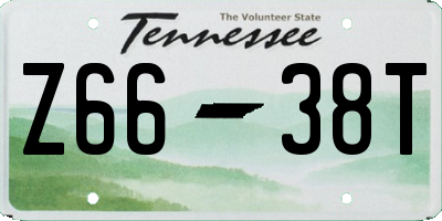 TN license plate Z6638T