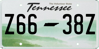 TN license plate Z6638Z