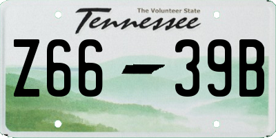 TN license plate Z6639B