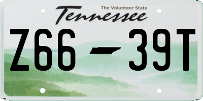 TN license plate Z6639T