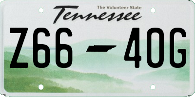 TN license plate Z6640G