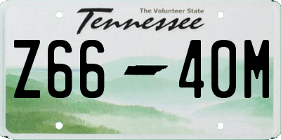 TN license plate Z6640M