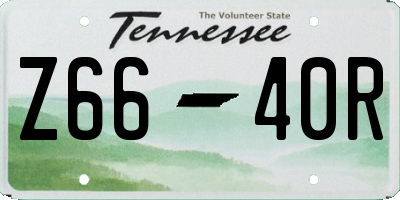 TN license plate Z6640R