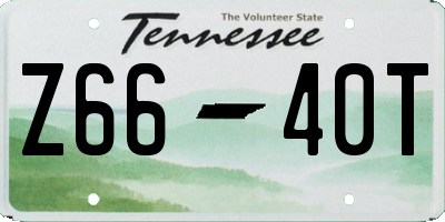 TN license plate Z6640T