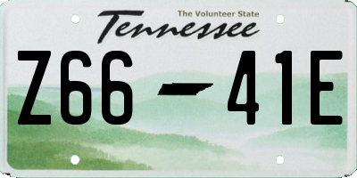 TN license plate Z6641E