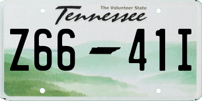 TN license plate Z6641I