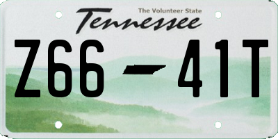TN license plate Z6641T