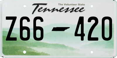 TN license plate Z6642O