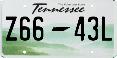 TN license plate Z6643L