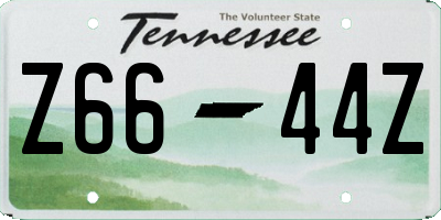 TN license plate Z6644Z