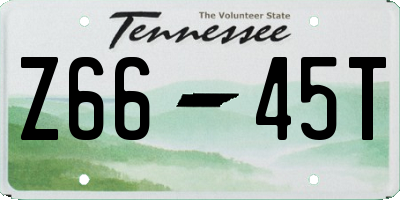 TN license plate Z6645T