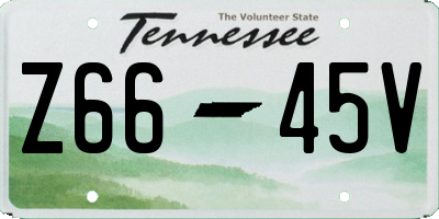 TN license plate Z6645V