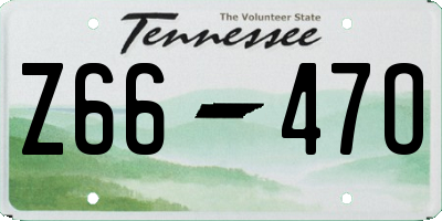 TN license plate Z6647O