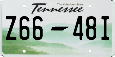 TN license plate Z6648I