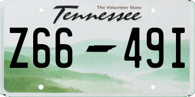 TN license plate Z6649I