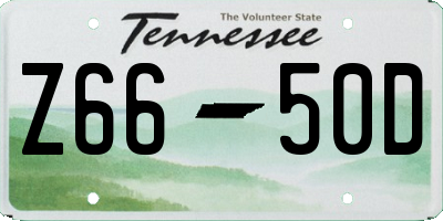 TN license plate Z6650D