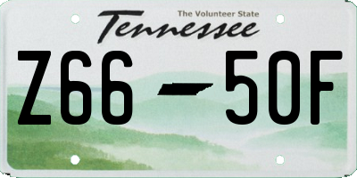 TN license plate Z6650F