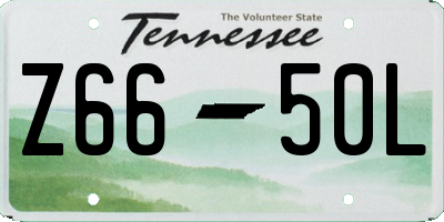 TN license plate Z6650L