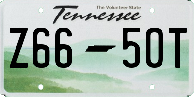 TN license plate Z6650T