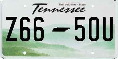 TN license plate Z6650U